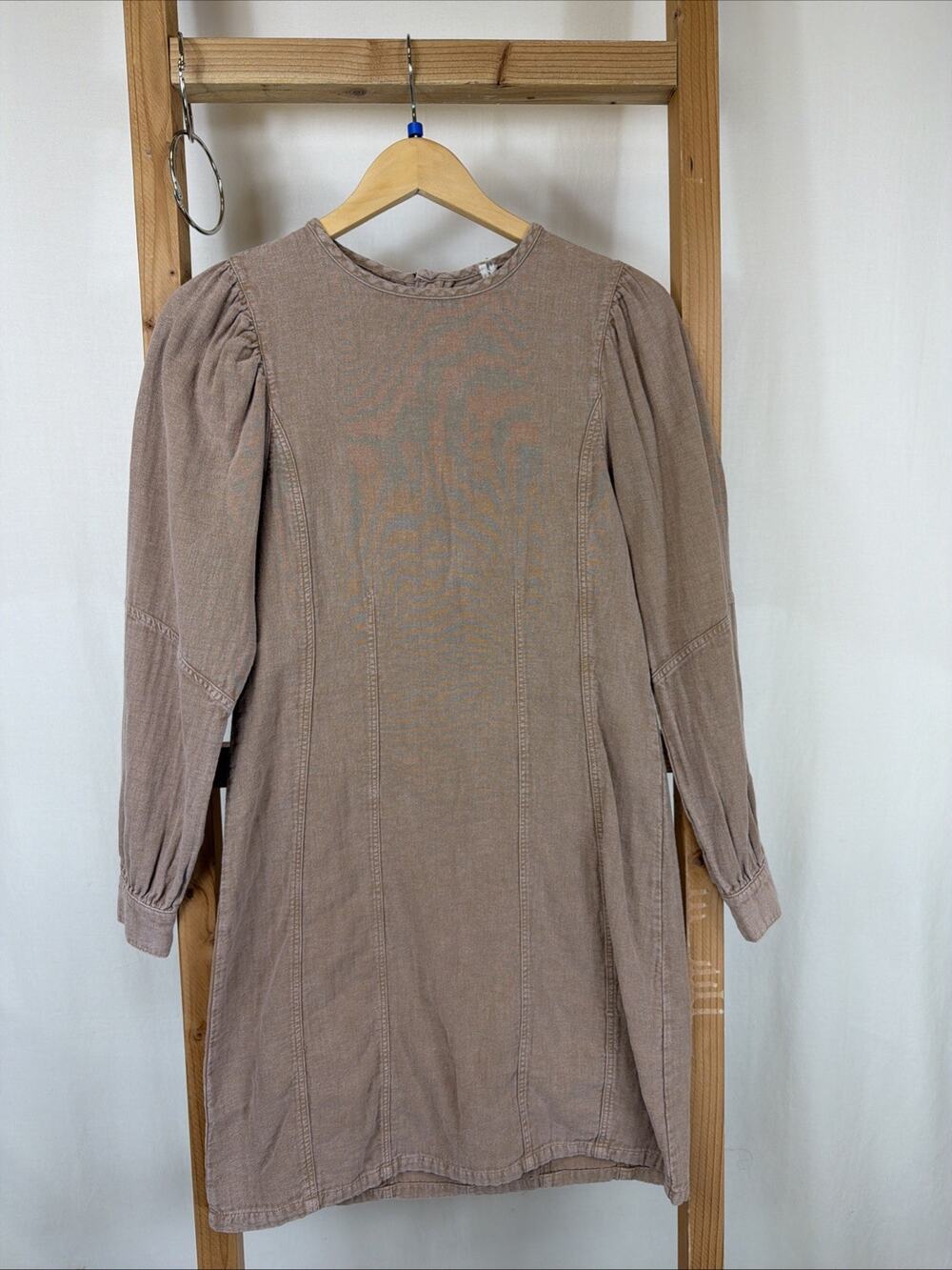 NWT Hello Nite Mauve Long Sleeve 100% Cotton Dress #1235 Size MEDIUM